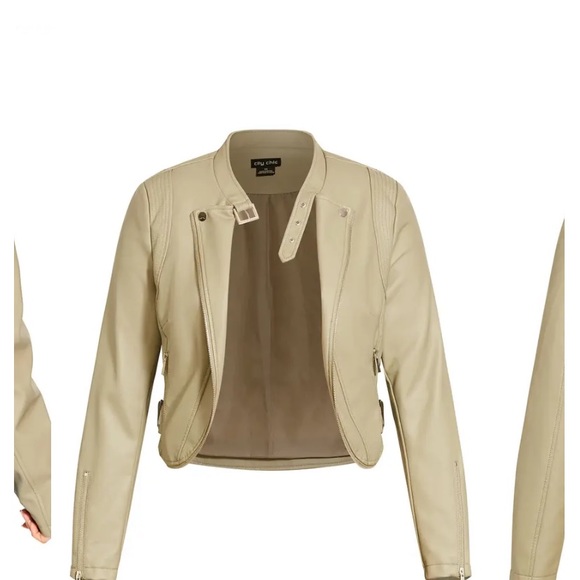 Crop Faux Leather Biker Jacket
CITY CHIC size L in Winter Pear (color) - Picture 2 of 5